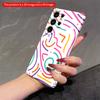 2DFlat Samsung Phone Case Vibrant Abstract Line Art Phone Case Applicable To Galaxy S22 S23 S24 S25ULTRA S26 A12 A13 A14 A15 A16