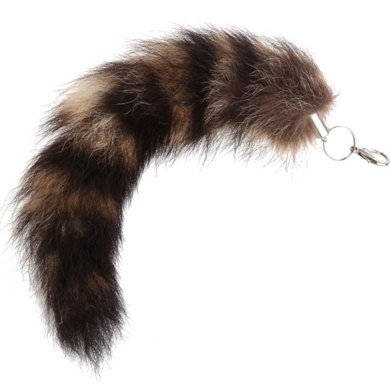 New Fashion Wolf Tail Fur Keychains Unisex Pendant Car Keyring Holder Key Chains Charm Bag Accessories Gifts