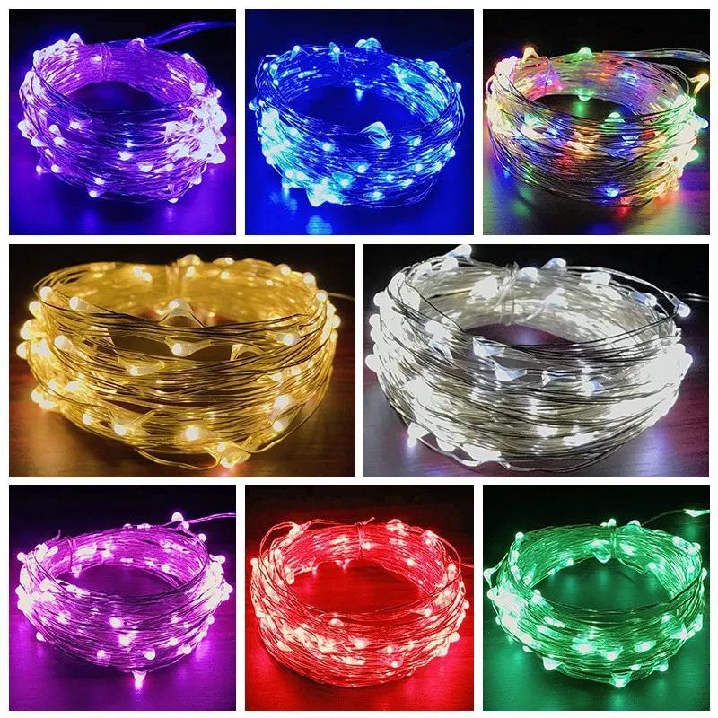 USB/Battery LED String Lights Waterproof Copper Wire Garland Fairy Lighting Strings Christmas Light Wedding Party Decor Lamps