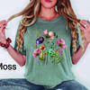 2025 Boho Cottagecore With Wildflower Print Shirt Womens Summer Casual Fashion Sportswear Family Party Travel Comfortable Top