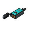 SAE USB Adapter, Waterproof Quick Disconnect Motorcycle Phone Charger Dual USB QC3.0, Fast Charging with Voltmeter/on/Off Switch