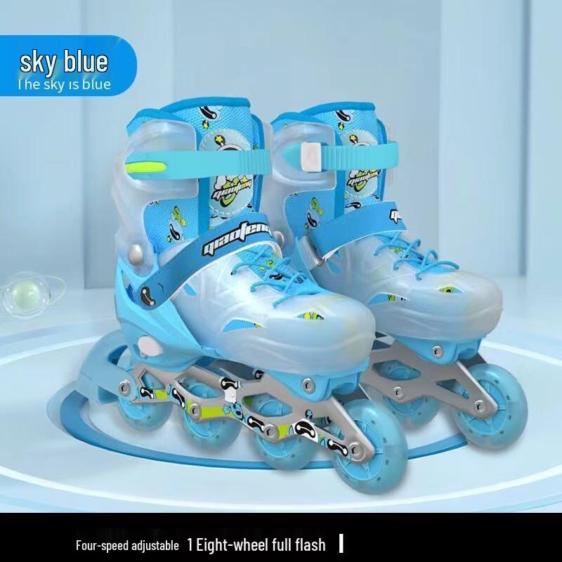 WEZHO Adjustable Inline Skates with Full Flash Wheels