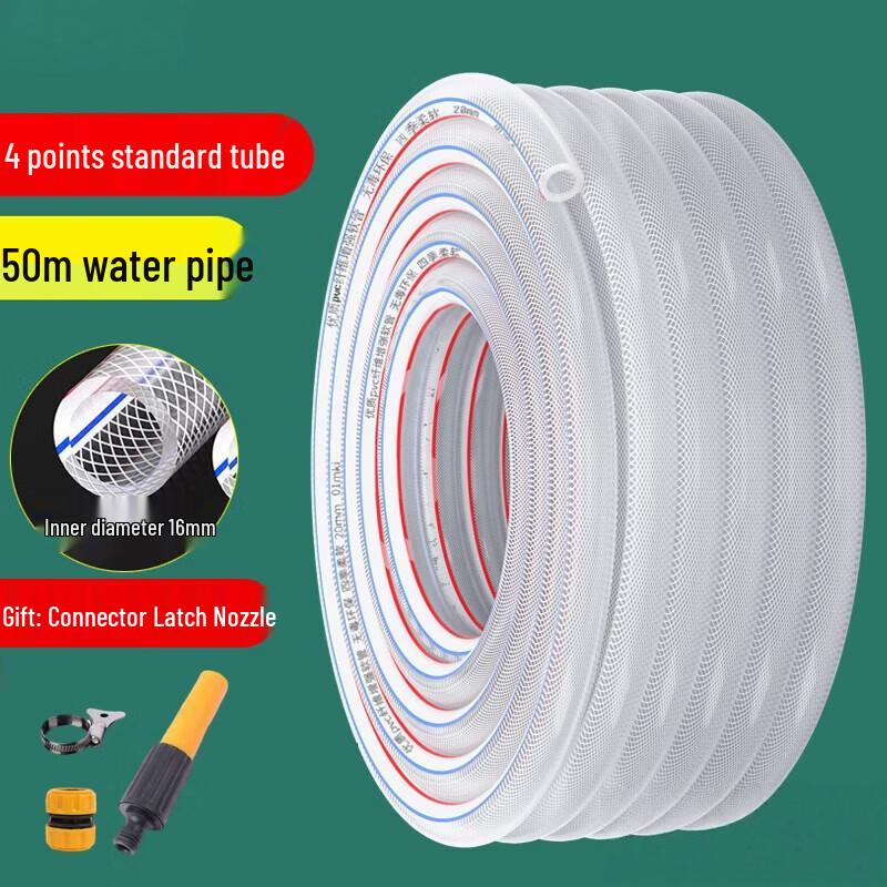 WUYI Transparent PVC Braided Garden Hose