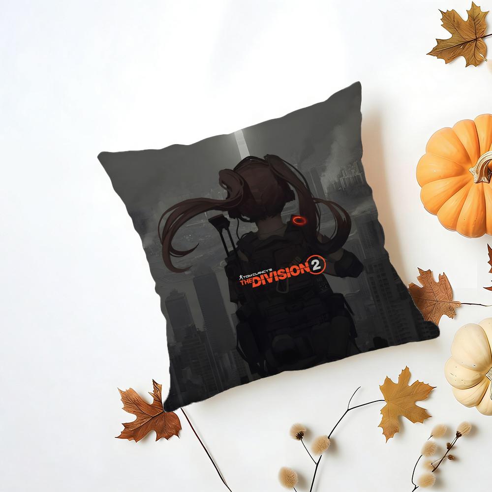 Tactical T-Tom C-Clancy'S T-The D-Division 2-2 Cushion Cover Washable Linen Pillowcase Soft For Daily Sofa Bed Home Room Decor