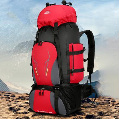 Neuer modischer 90-Liter-Outdoor-Rucksack mit großem Fassungsvermögen, wasserabweisend, für Wandern, Camping, Reisen, Unisex, Wandertasche