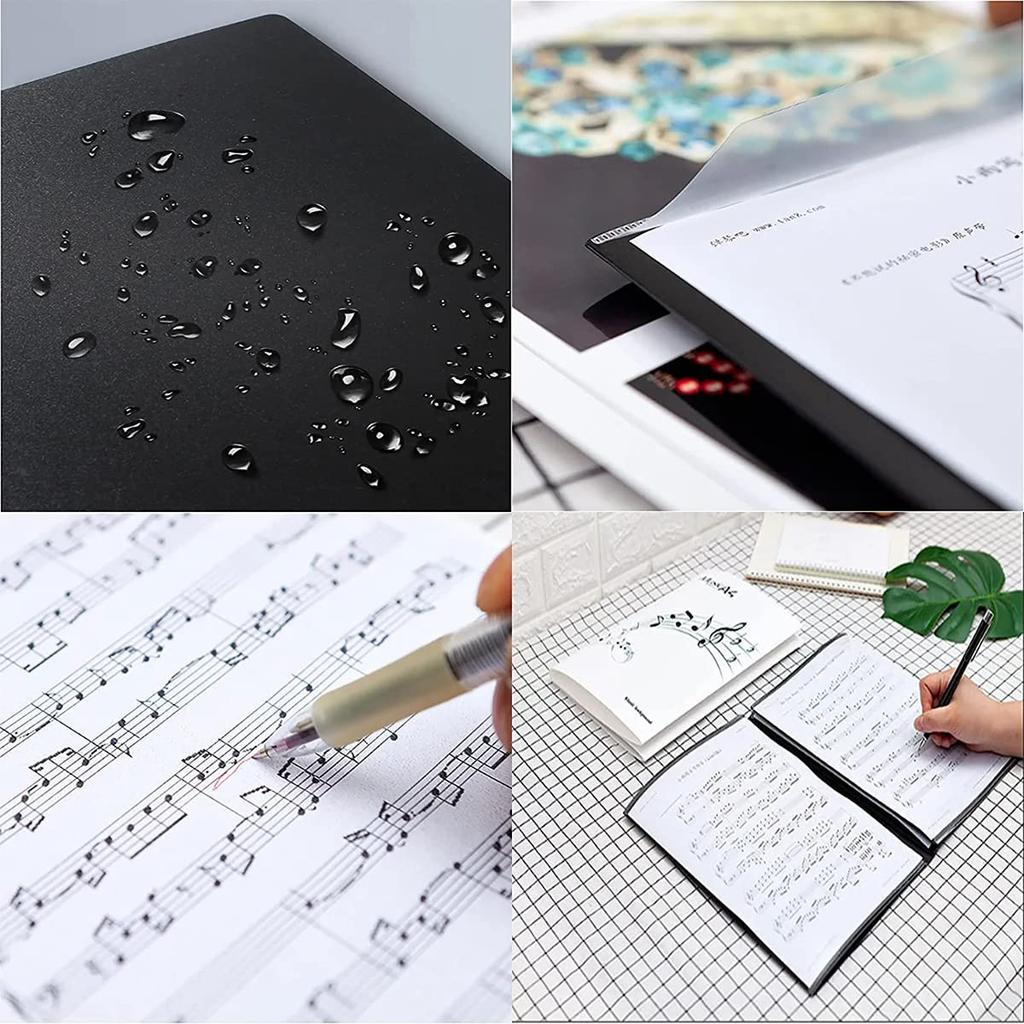 Samcos Musical Score A4 4 Holds 6 Can Write On Musical Scores Without Taking Out Electronic Piano Accessories File, Size, Non-Reflective, Sides,