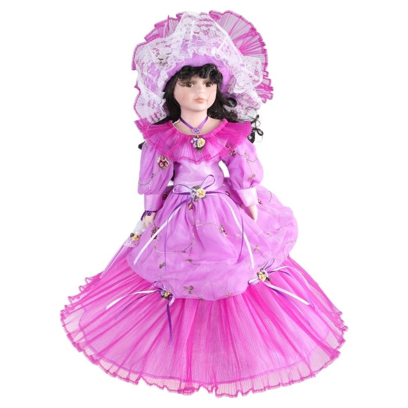 

Коллекционная викторианская кукла фарфоровая кукла керамическая кукла женская кукла нежная реалистичная кукла настольный дисплей центральные элементы фиолетовый
