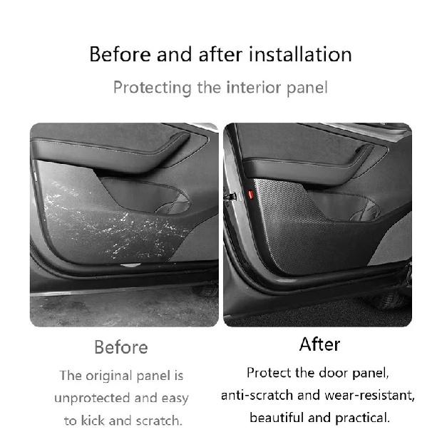 Door Anti-kick Sticker Model 3 Highland Soil-proof Mat Side Door Anti-scratch Protective Stickers for Tesla Model Y/3 -