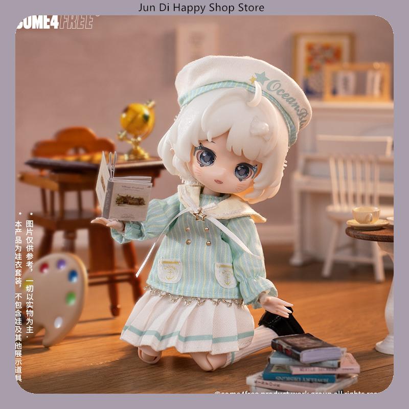 COME4FREE 1/12 BJD Doll Clothes Dessert Series Mint Jumping Candy Dress Outfit Set for OB11 Doll Clothes