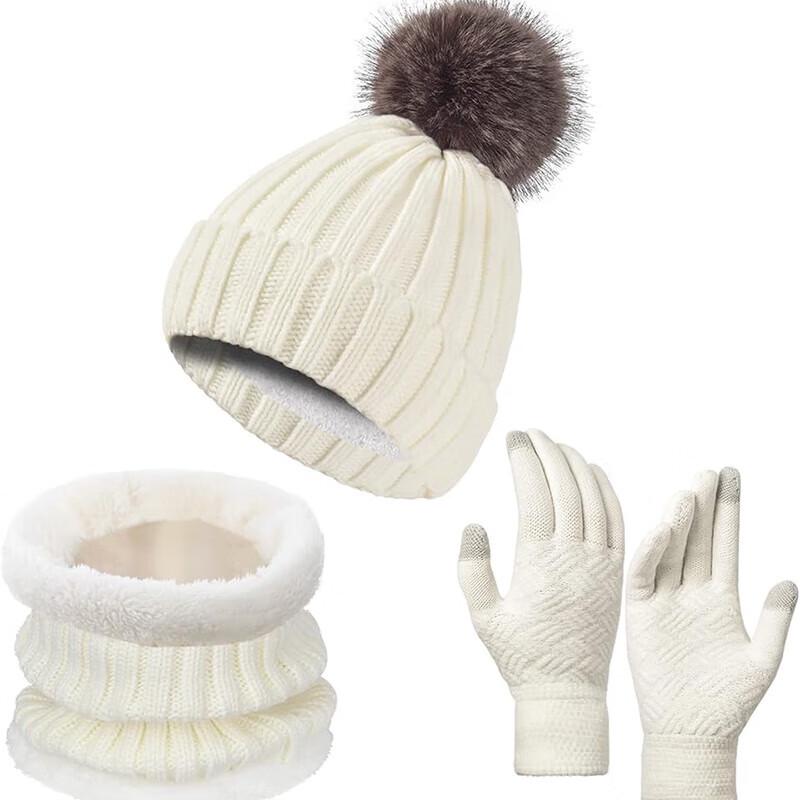 Knitted Hat, Scarf & Gloves Set