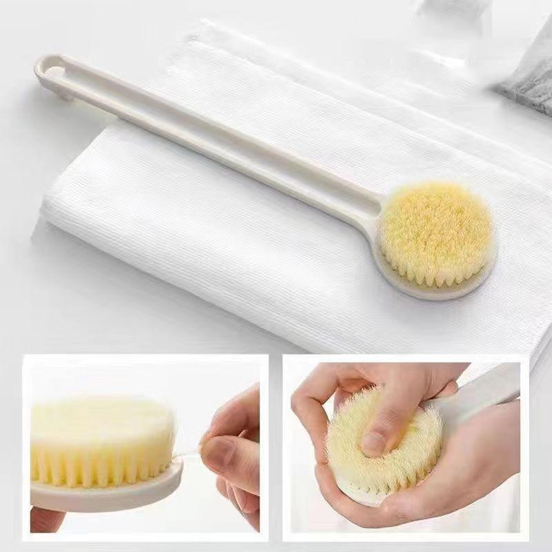 1 PC Long Handle Shower Brush Unisex Senior Single Side Back Brush Bath Brush Exfoliating Suitable For Wet And Dry Brushes