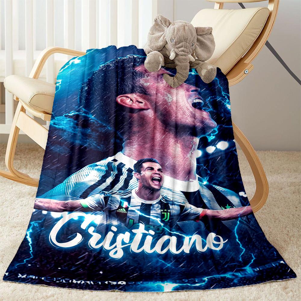 Ronaldo's Powerful Cristiano Celebration Blanket Durable Comfort Perfect for Bed Office Picnics Four Seasons Universal Modern
