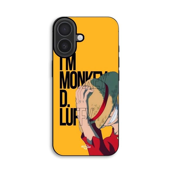 Hülle Für iPhone 18 One piece im Monkey Luffy Manga Anime Maniacase schwarz