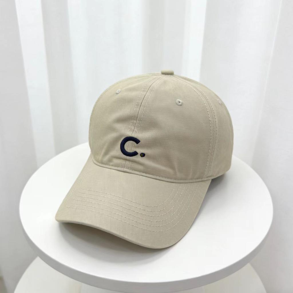 Casual simple embroidery letter C baseball cap children spring and summer new couple cap versatile and small face