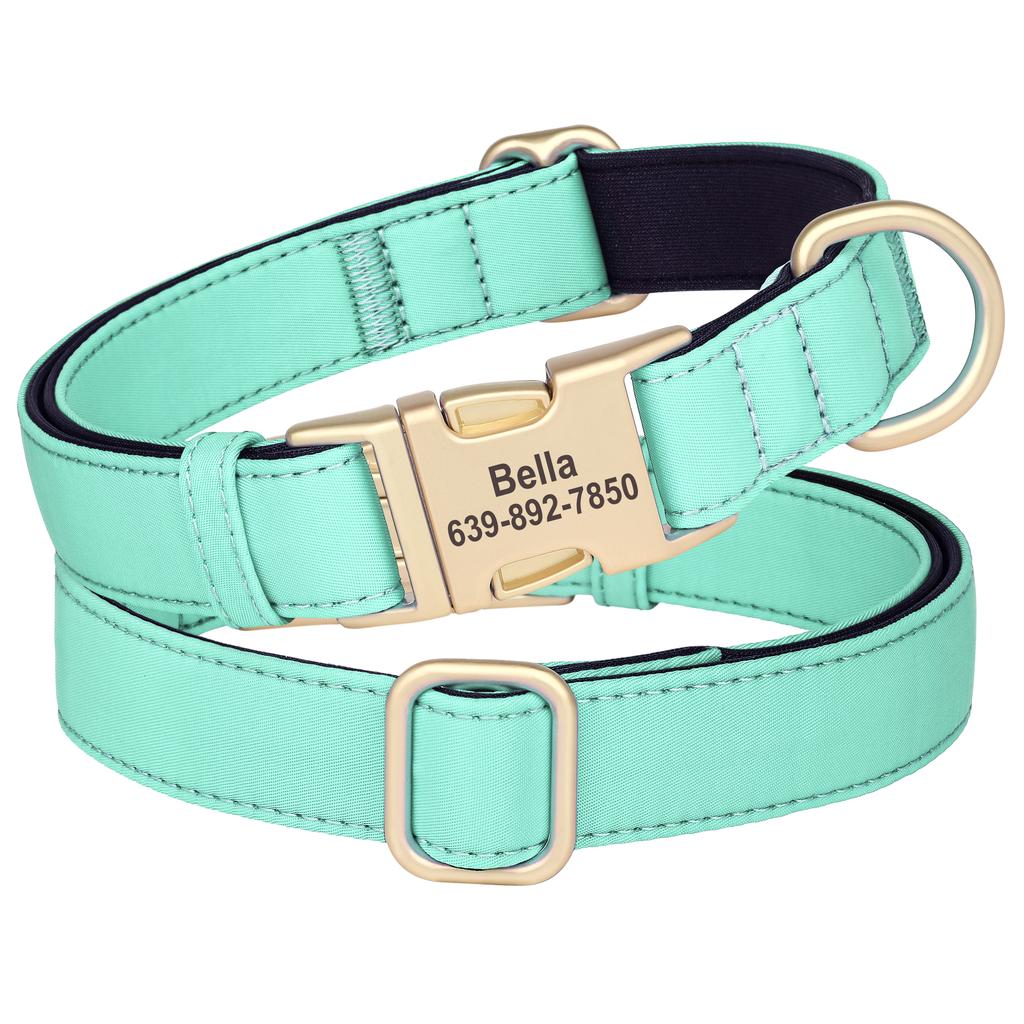 Niestandardowa Obroża dla Psa Wodoodporna Nylonowa Obroże dla Szczeniąt Spersonalizowana Tabliczka z Imieniem Zwierzęcia Naszyjnik dla Małych Średnich Psów Chihuahua Pug