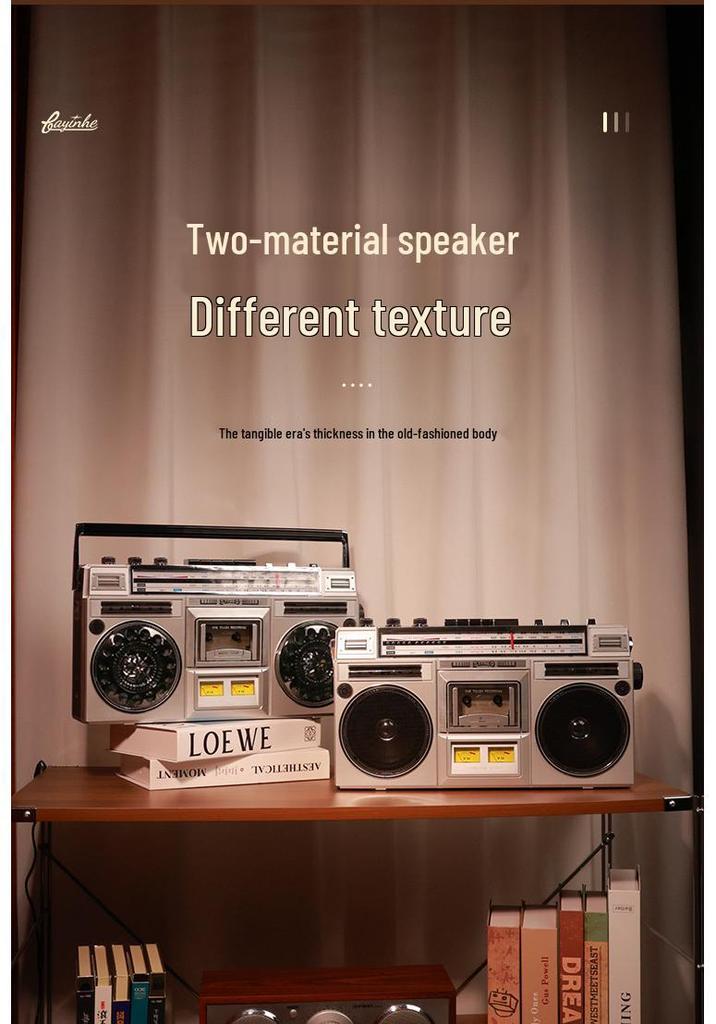 Retro 80s Cassette Player & Bluetooth Speaker with Subwoofer