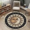 Multiple sizes Zodiac wheel with sun moon Print Round Carpet Living Room Bedroom Table Chair Sofa Decorative Carpet Luxury gifts