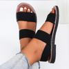 Fashion Women's Fashion Trend Anti-slip Wear Shoes with Soft Soles Comfortable Cross with Flat Slippers  Slides Women  Womens Shoes