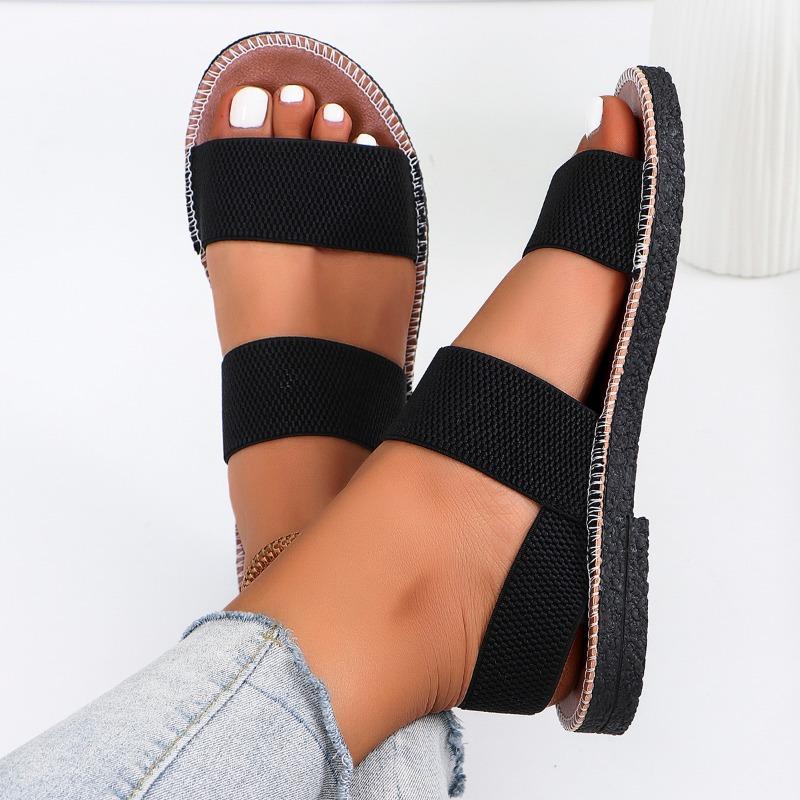 Fashion Women's Fashion Trend Anti-slip Wear Shoes with Soft Soles Comfortable Cross with Flat Slippers  Slides Women  Womens Shoes