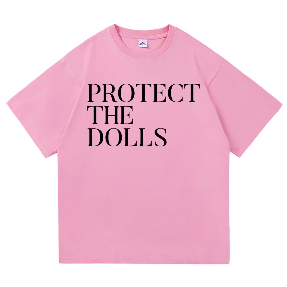 Protect The Dolls T Shirt UnisexUnisex Harajuku Aesthetic Letter Print TShirt Unisex High Quality Casual Cotton Tees Tops Clothes