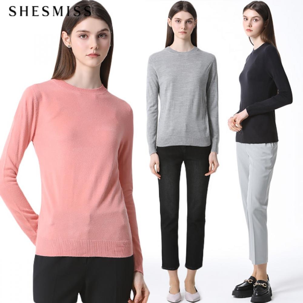 

She S miSS baSic Crewneck Knit Price 118 000 Won pink (PI)/55