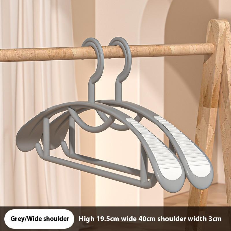 Household Non-slip Hanger Thick And Wide Shoulder Plastic Drying Rack Used To Hanging Clothes