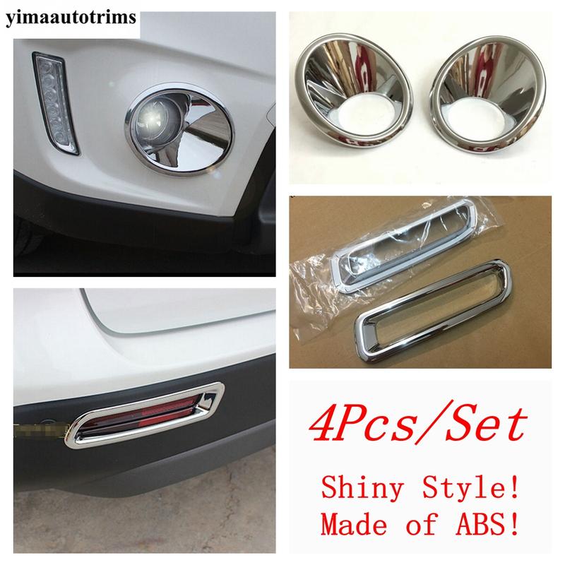 Front Rear Fog Light Frame / Tail Brake Lamp Decoration Cover Trim For Suzuki Vitara Escudo 2015 - 2018 ABS Chrome Accessories