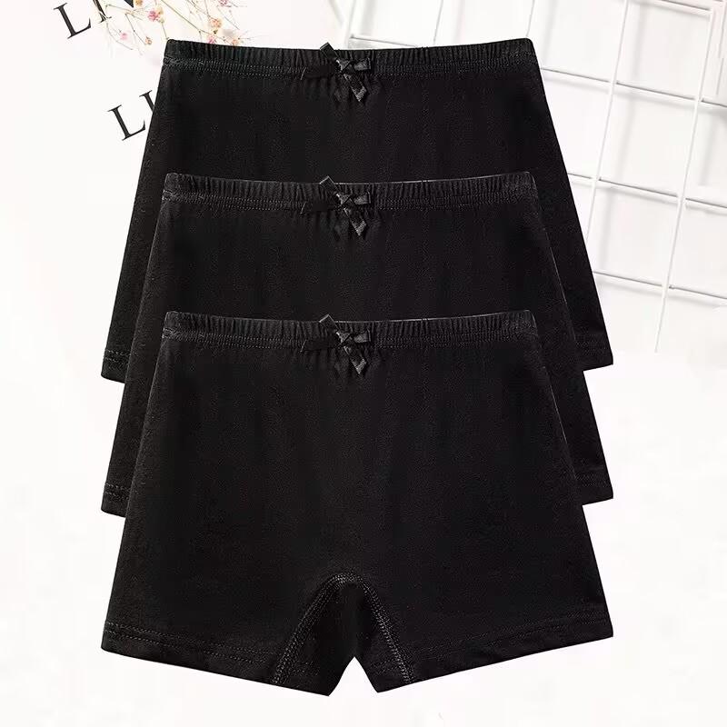 

3 шт./компл. Летние защитные шорты для девочек, хлопковые трусики для подростков, шорты-боксеры XXL чёрный