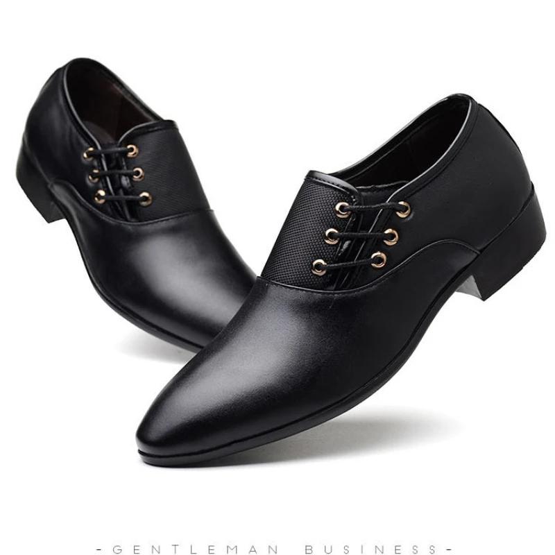 Shoes for Men Shoes Leather Shoes Business Dress Shoes All-Match Casual Shock-Absorbing Wear-Resistant Footwear Chaussure Homme