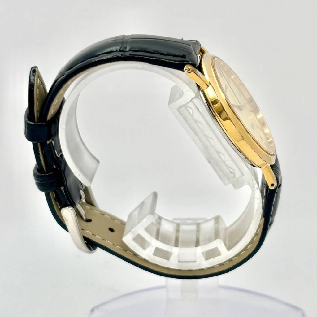 Used [New Battery] SEIKO Spirit Men's Watch Gold 5E21-6000 2D2622 New Belt