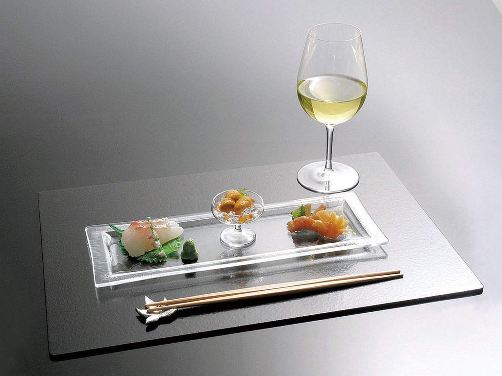 Toyo Sasaki Glass Buffet Plate, Large Rectangular Tray, Made In Japan, Appetizer Plate, Glass Plate, Tableware, KG-4002