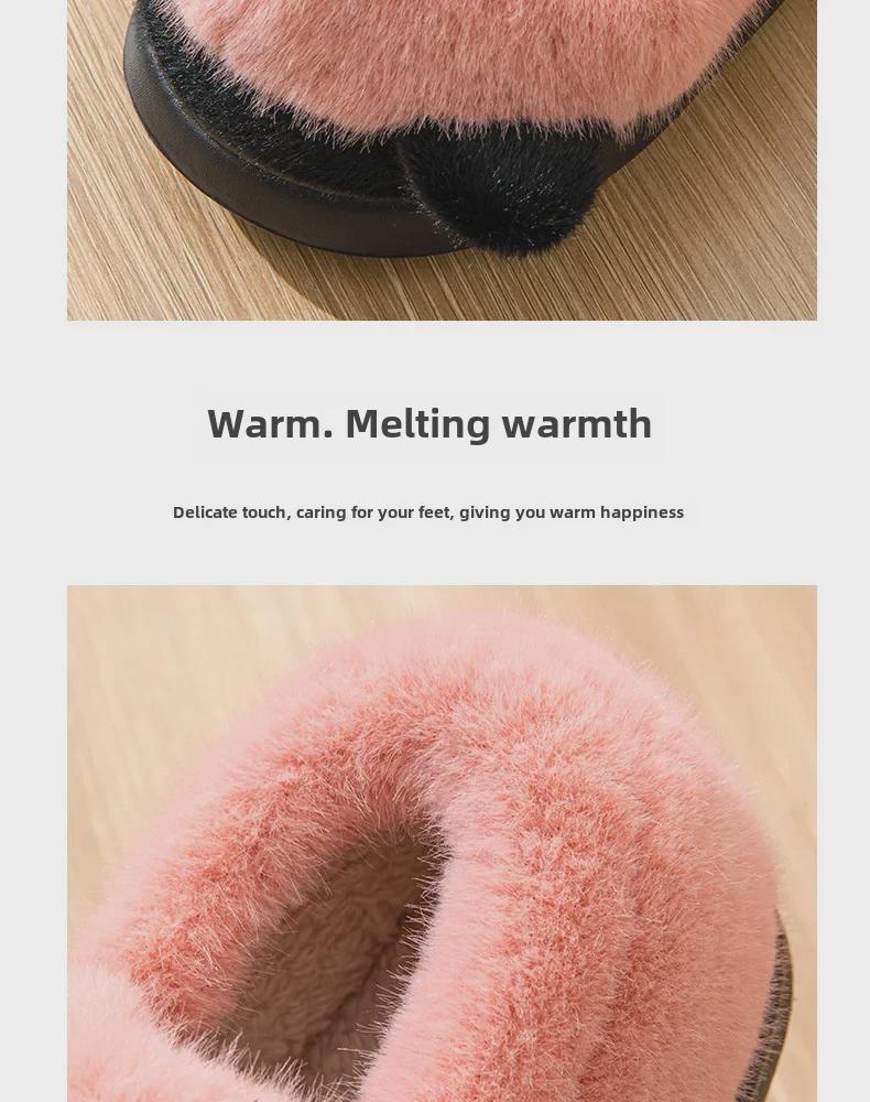 Women's Winter Panda Cotton Heeled Slippers - Cozy, Non-Slip, Plush Velvet for Warmth