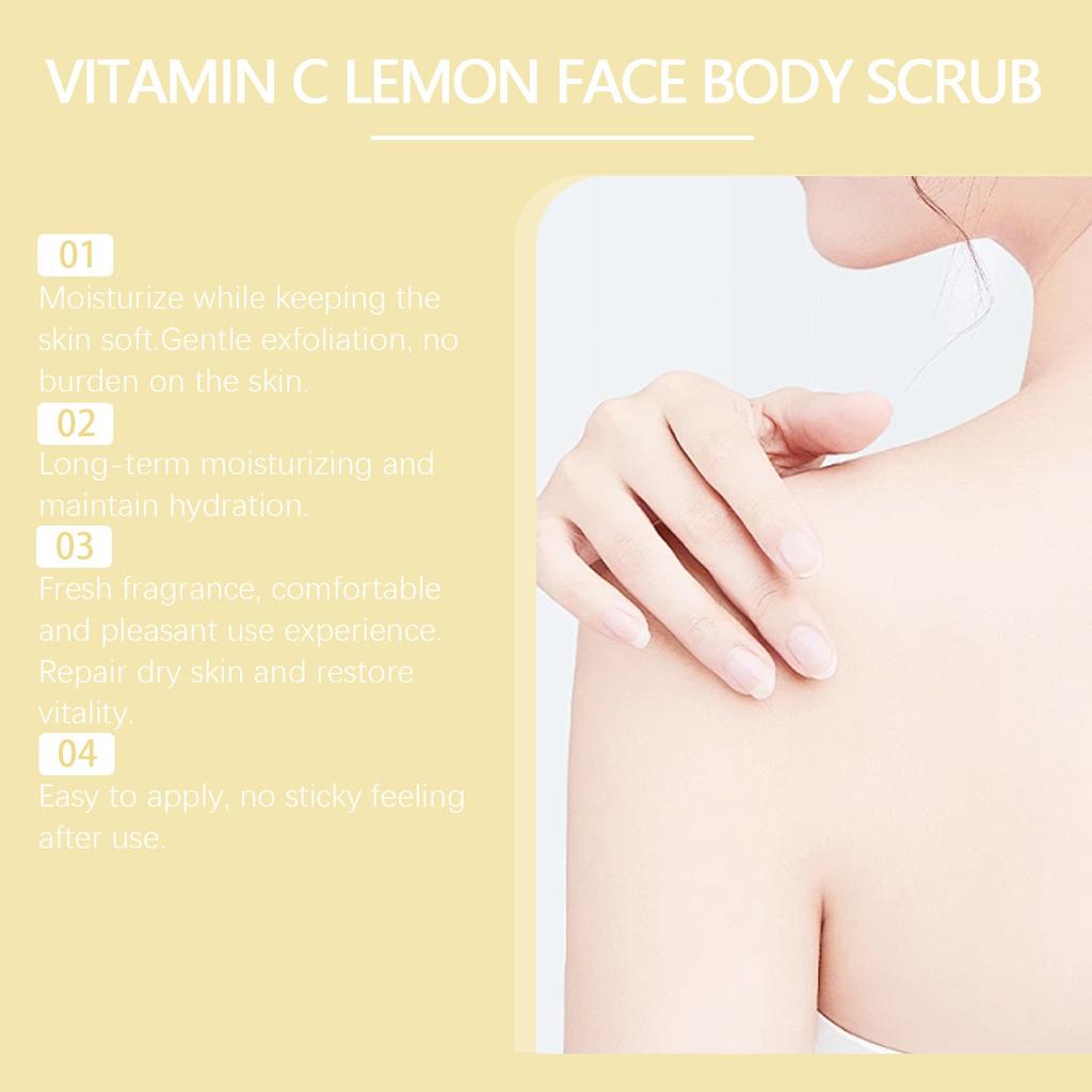 Lemon Exfoliating Gel Gentle Cleansing Soft Nourishing Nourishing Moisturizing Body Cream