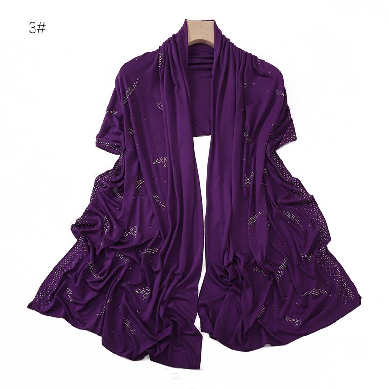 Muslim Solid Jersey Hijab Scarf for Women Cotton Square Head Wrap Scarves Jersey Hijabs Islamic Turban Headband Shawl Scarves