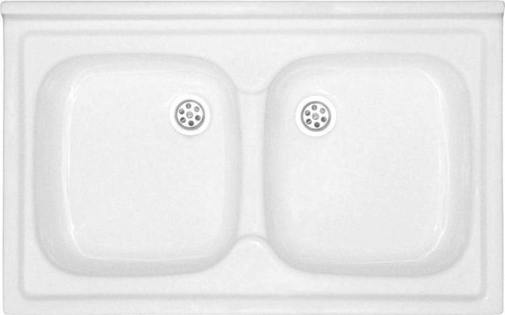 ZJ-50 white sink, 80x50, single-bowl, Polimat acrylic