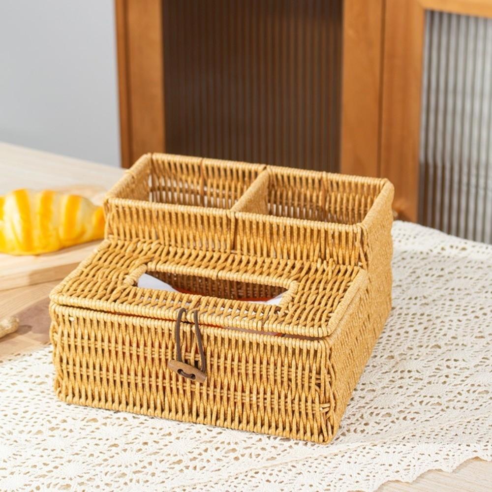 Eco-Friendly Tissue Organizer Modern Design Desktop Tissue Box Tissue Box Storage  Home Decoration