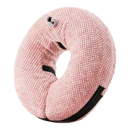 

Inflatable Dog Collar Blow Up Dog Donut Collar Cone Collar Alternative After Surgery Pet Donut Collar for Large Medium Small Dogs Cats Post Surgery S рожевий