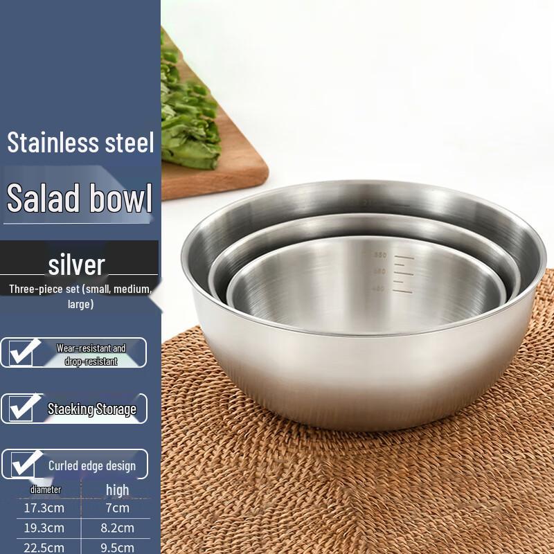 Stainless Steel Kitchen Prep Bowl Set