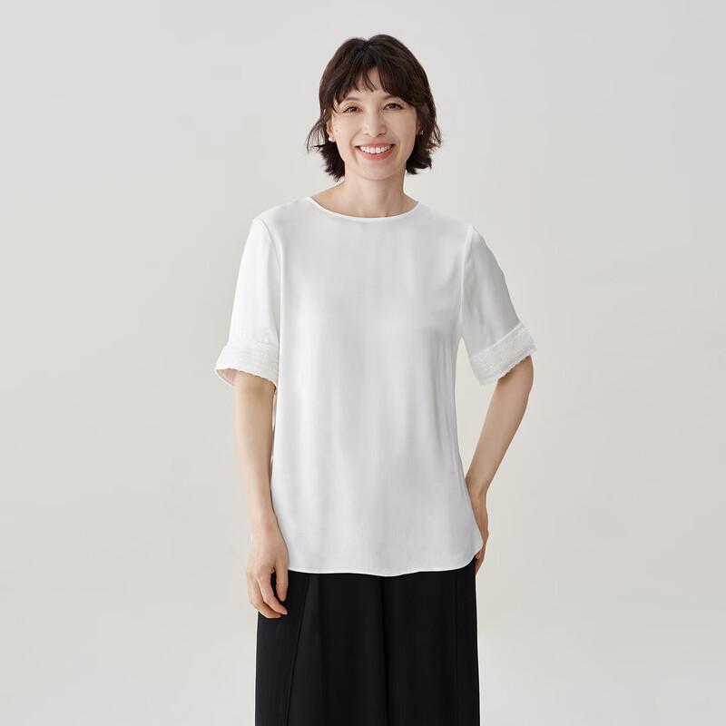 Women s New Chinese Style Beaded Cuff Elegant T-Shirt 2XL