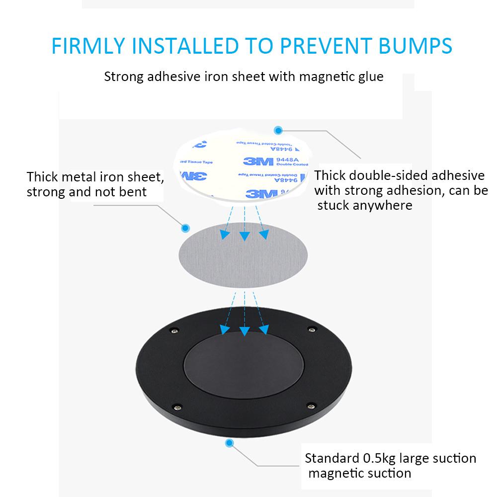 Universal Car LED Reading Lamp Round Ceiling light USB Charging Waterproof Magnet Interior Lighting Atmosphere Light