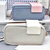 Solid Color Large Capacity Pencil Case Simplicity Design Pen Organizer  Scrapbook Storage
