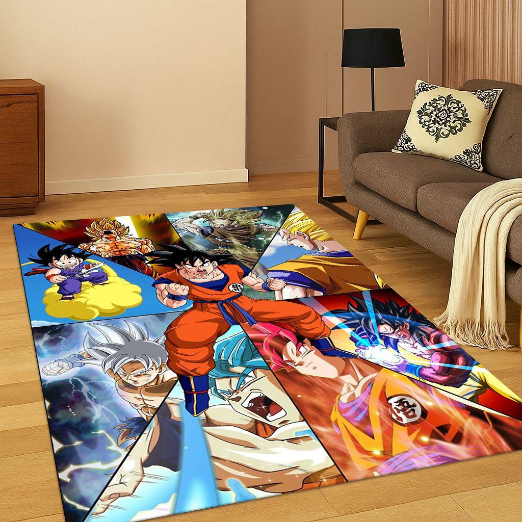 3D Anime D-Dragon Ball Gamer Cartoon Carpet Rug for Bedroom Living Room Sofa Doormat Home Decor,kid Game Area Rug Non-slip Gift