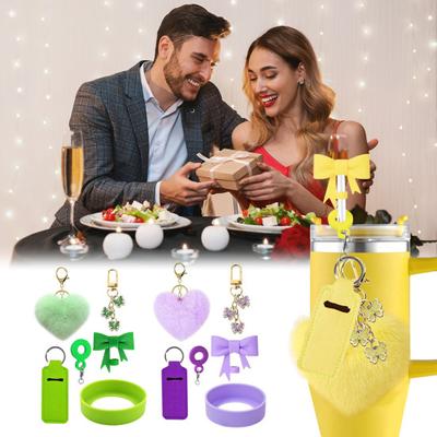 Set di Accessori per Tazza 6 Pezzi per Bicchiere Stanley da 30oz 40oz con Manico Incluso Cuore