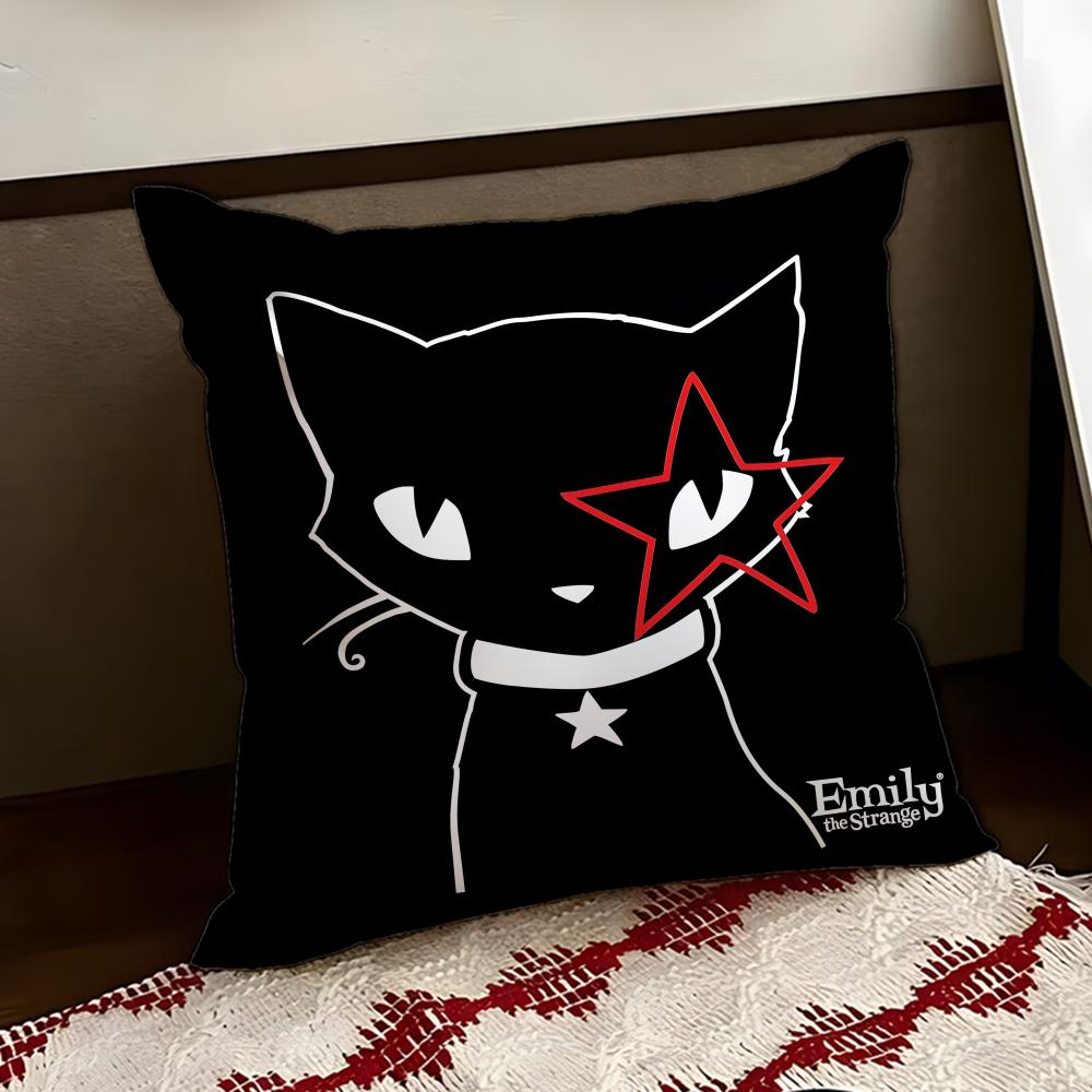 Anime EEmily the Cool Strang Cushion Cover Reversible Soft Durable Pillow Cover Home  Car MultiScene Use for Daily Comfort