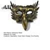 Retro Schwarz Gold Maske Halloween Adler Halbgesichtsmaske, Vintage Langlebige Farbe Maskenball Party Gothic Cosplay Requisiten Bequeme Sicht