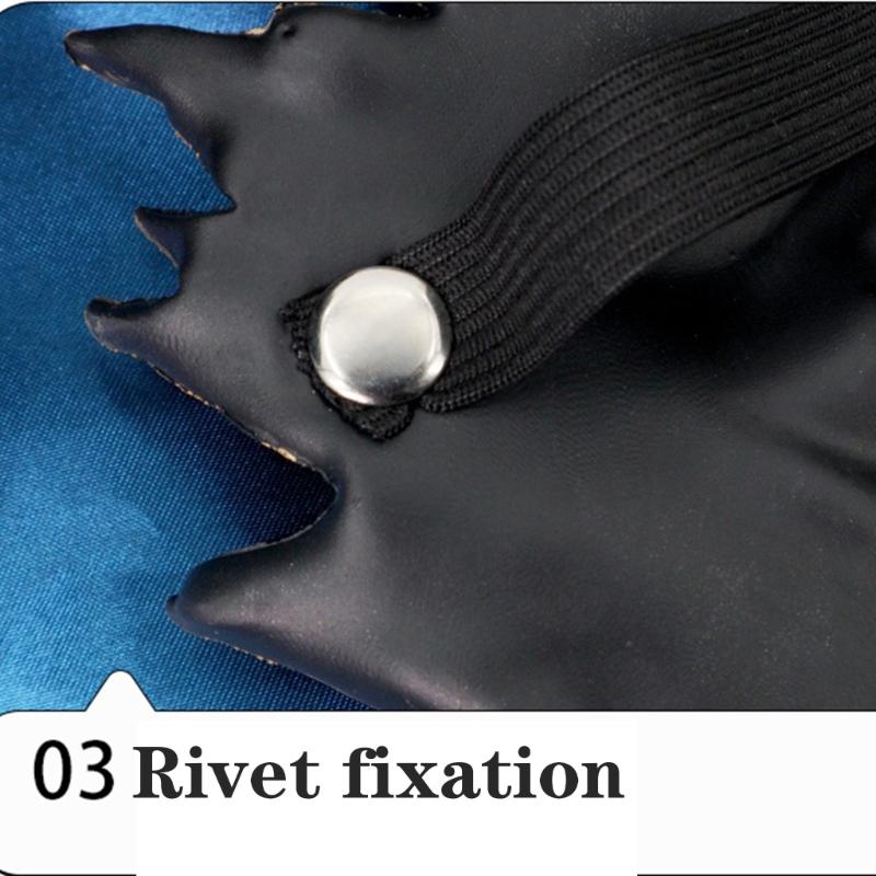 Leichte PU Halbmaske Halloween Cosplay Gesichtsbedeckung für Männer Elegante Maskenball Party Kostümzubehör