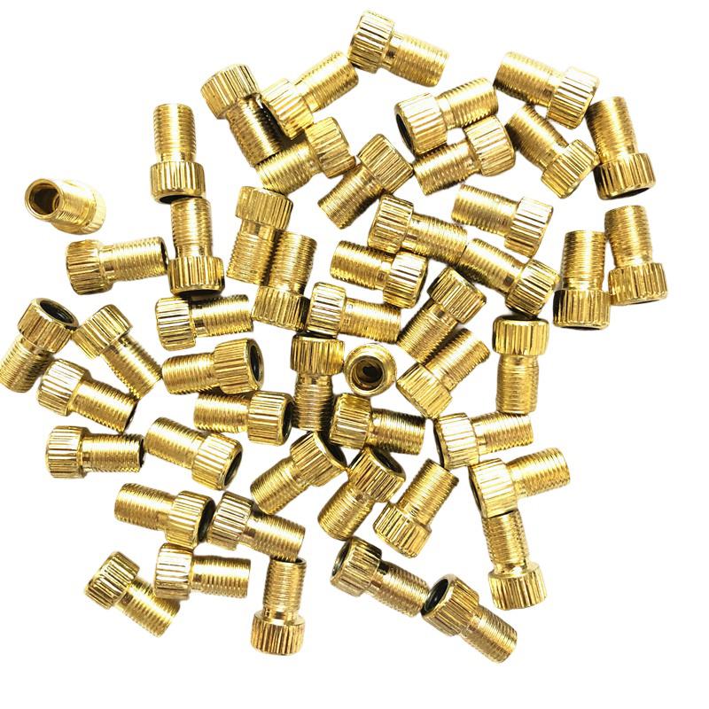 

.[SH]1PC Bicycle Road Bike Dead Fly Converter French Mouth Cap French Valve Conversion Head золотистый