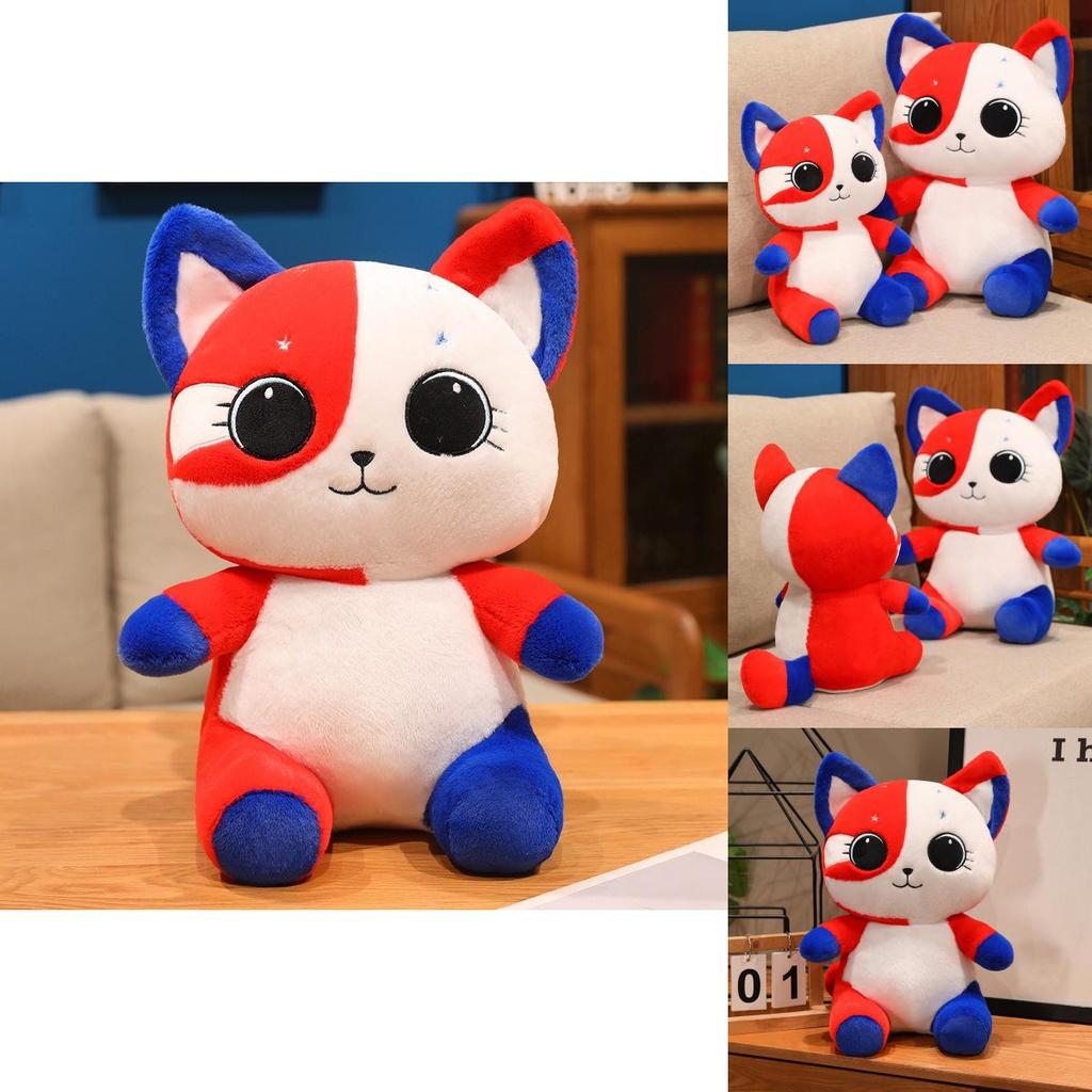 Plush Cat Toy With American Flag Design For Kids And Adults