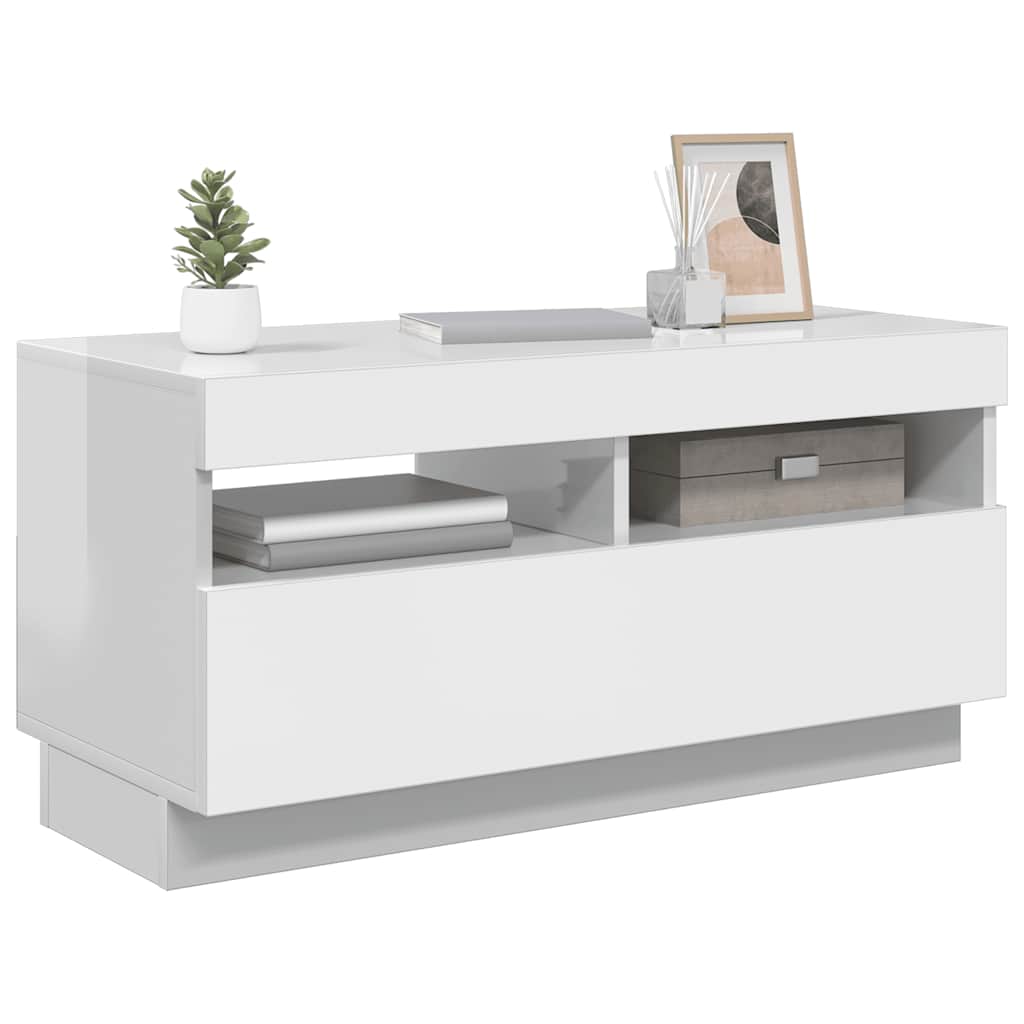 Moderner TV-Schrank Mit LED-Beleuchtung, TV-Sideboard, Dekorativer Stauraum, 80x35x40 Cm