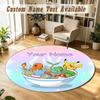 Round Rug Custom NamePokémon Pattern Non Slip Carpet Home Floor Decor